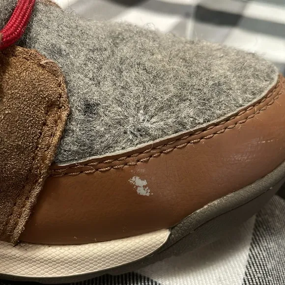 SOREL Explorer Joan Felt Brown Suede Leather Waterproof Winter Boot 5Y/6.5 Women