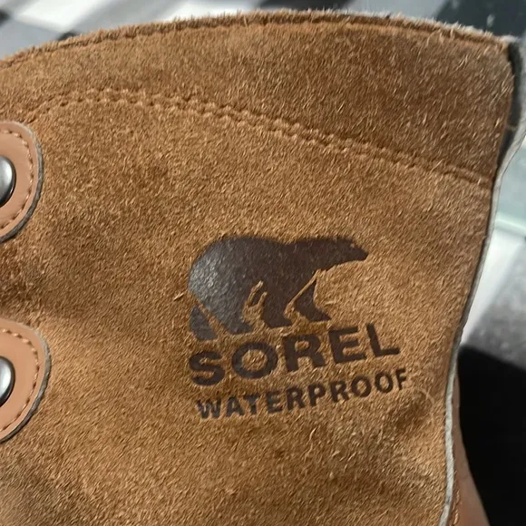 SOREL Explorer Joan Felt Brown Suede Leather Waterproof Winter Boot 5Y/6.5 Women