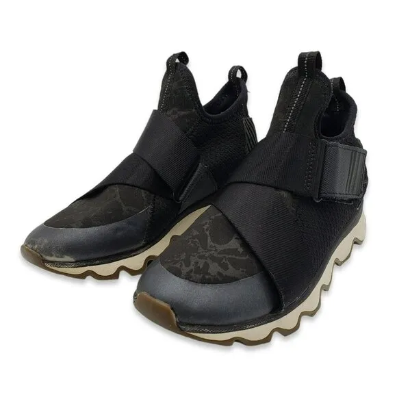 Sorel Kinetic Sneak Sneakers Womens 6 Black Slip On NL3374-010