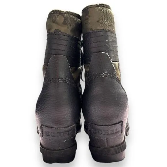 Sorel Lexie Wedge Bootie Women's Size 2 Green Round Toe Durable