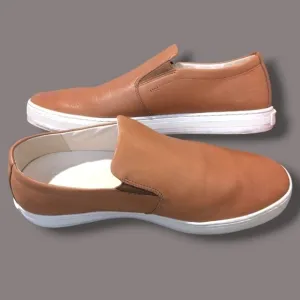 Sorel Men's Brown Leather Waterproof Caribou Mod Slip On Sneakers Size 10.5