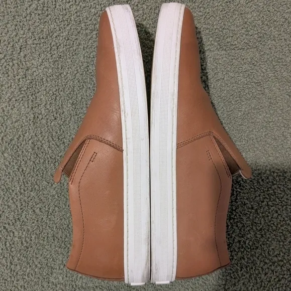 Sorel Men's Brown Leather Waterproof Caribou Mod Slip On Sneakers Size 10.5