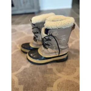 Sorel Mens Caribou Kaufman Snow Boots Sz 8 wool lined