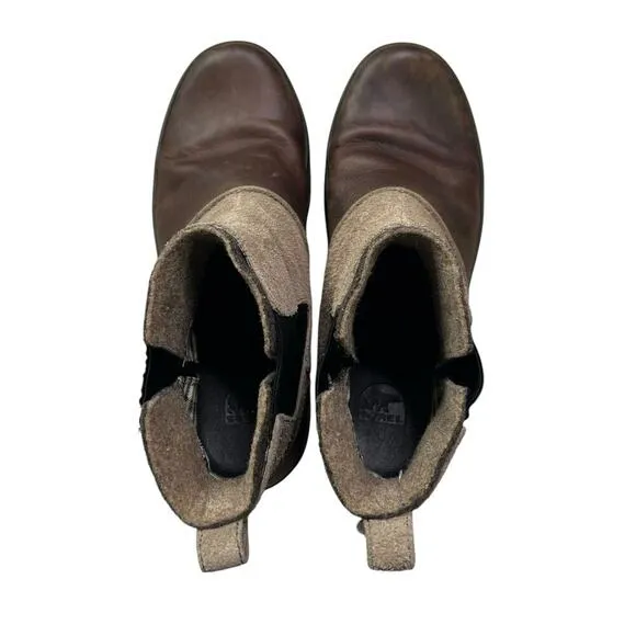 SOREL Men’s Ellesmere Chug A Lug Slip On Ankle Winter Wool Lined Boots - 11.5
