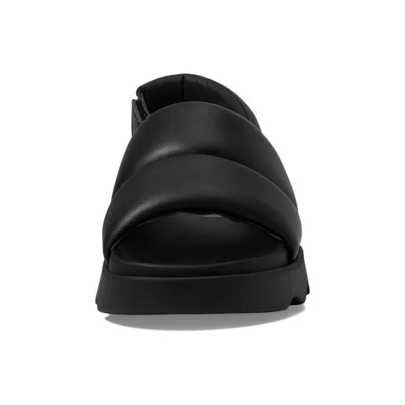 Sorel Shoes Viibe Black Leather Slingback Sandals
