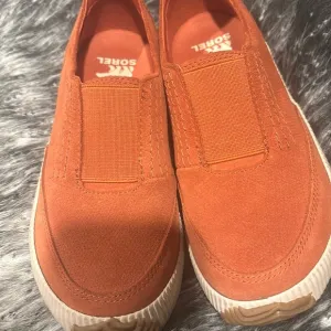 Sorel Size 5 Brown/Orange Out N About Plus Slip On Suede Sneakers