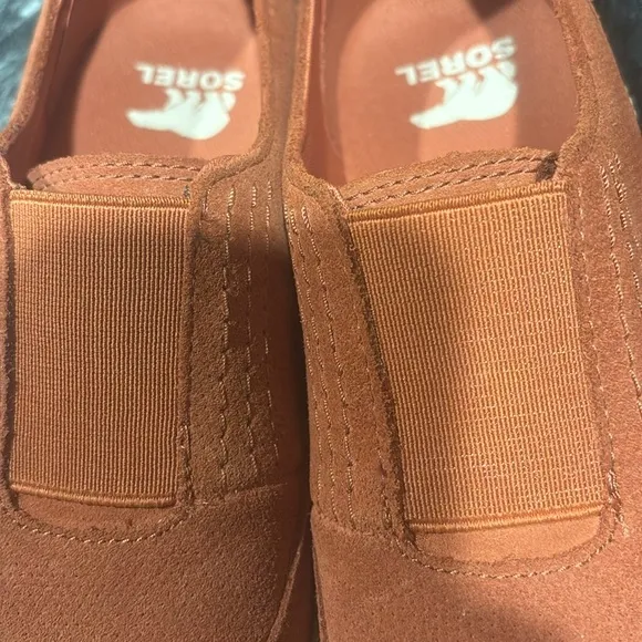 Sorel Size 5 Brown/Orange Out N About Plus Slip On Suede Sneakers