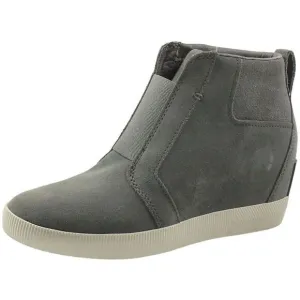 Sorel Womens 10175cjf Gray Solid Suede Slip-On Sneakers New
