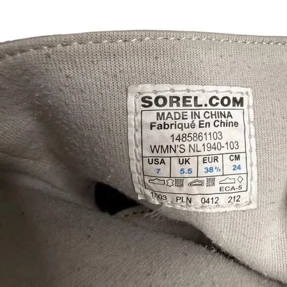 Sorel Women's Lace Up Joplin Ankle Boots Cream Size 7