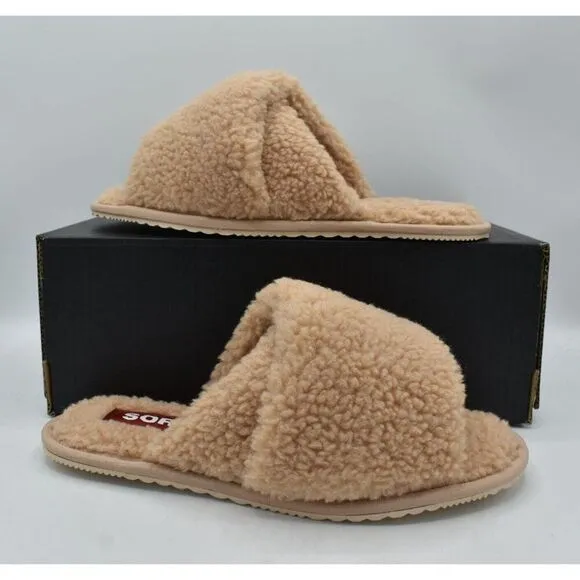 Sorel Womens Size 10 Go Mail Run Natural Tan Slippers Shoes