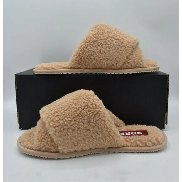 Sorel Womens Size 10 Go Mail Run Natural Tan Slippers Shoes