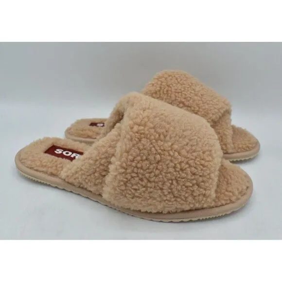 Sorel Womens Size 10 Go Mail Run Natural Tan Slippers Shoes