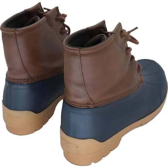 Sperry Boys Tan/Navy Port Boots, Size 6 Big Kid