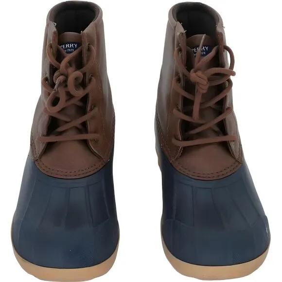 Sperry Boys Tan/Navy Port Boots, Size 6 Big Kid