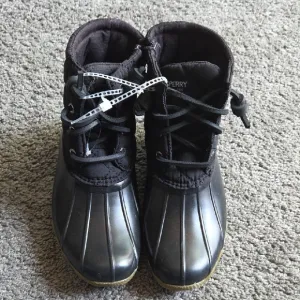 Sperry Kids Black Boots
