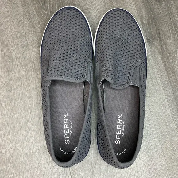 Sperry Seaside Perforated Memory Foam Slip On Sneakers