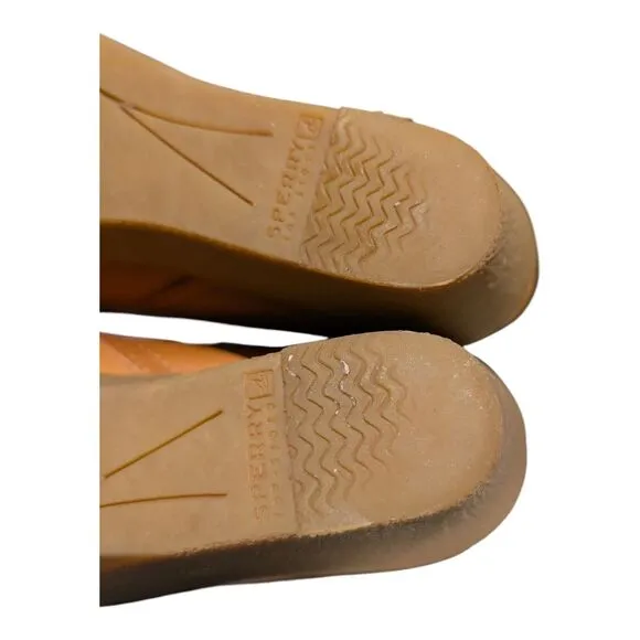 Sperry Top-Sider Harlow  Women's Sz 8 M Burnished Leather Wedge Bootie Shoes