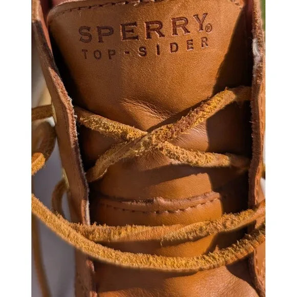 Sperry Top-Sider Harlow  Women's Sz 8 M Burnished Leather Wedge Bootie Shoes
