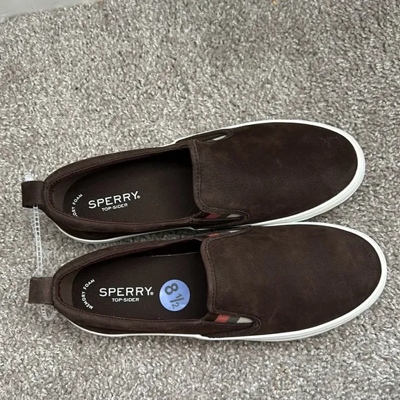 SPERRY TOP SIDER LEATHER SNEAKERS SHOES SIZE 8 1/2 NWOT