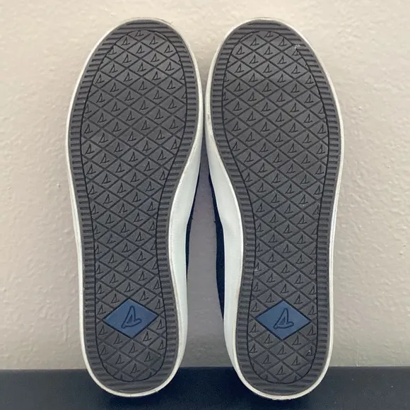 Sperry Top-Sider Slip On Sneakers Blue Animal Print 7.5