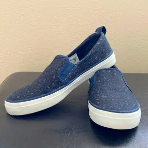 Sperry Top-Sider Slip On Sneakers Blue Animal Print 7.5
