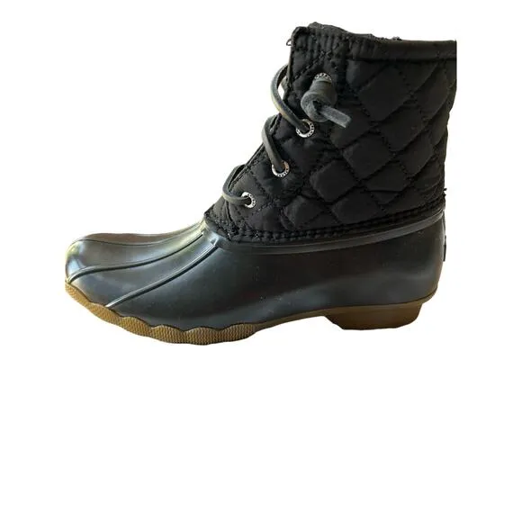 Sperry Unisex-Child Saltwater Boots SZ 5 - Black