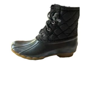 Sperry Unisex-Child Saltwater Boots SZ 5 - Black