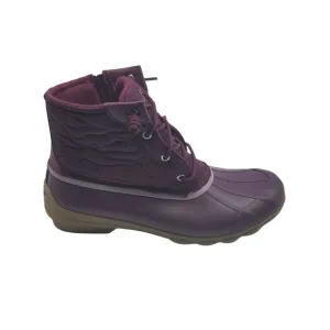 Sperry Womens Water Resistant Quilted Duck Boots With Side Zipper Size 9.5 Burgu