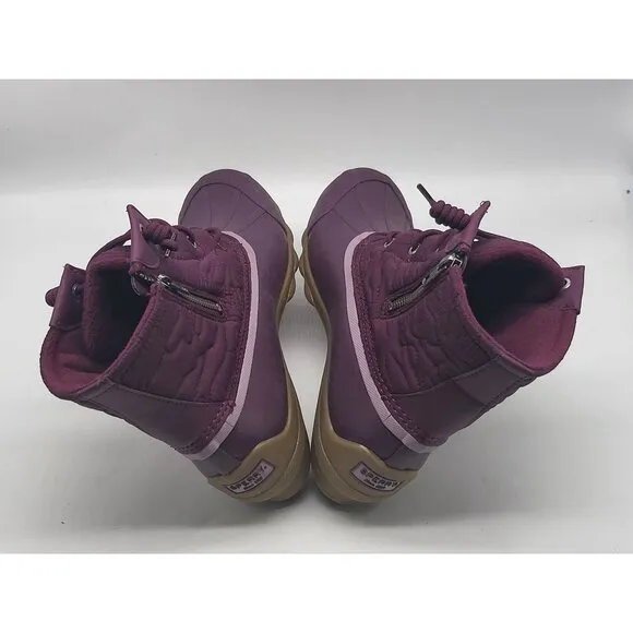 Sperry Womens Water Resistant Quilted Duck Boots With Side Zipper Size 9.5 Burgu