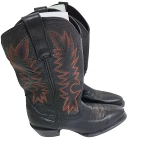 SRMax Leather Embroidered Cowboy Rodeo Western Boots Slip Resistant Size 8.5