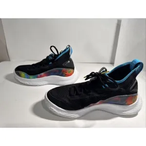 Steph Curry Basketball Shoes UA8 Knit Feel Good Flow Tie Dye Multicolor Size 7Y
