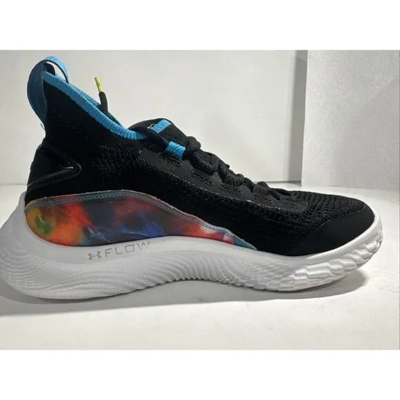Steph Curry Basketball Shoes UA8 Knit Feel Good Flow Tie Dye Multicolor Size 7Y