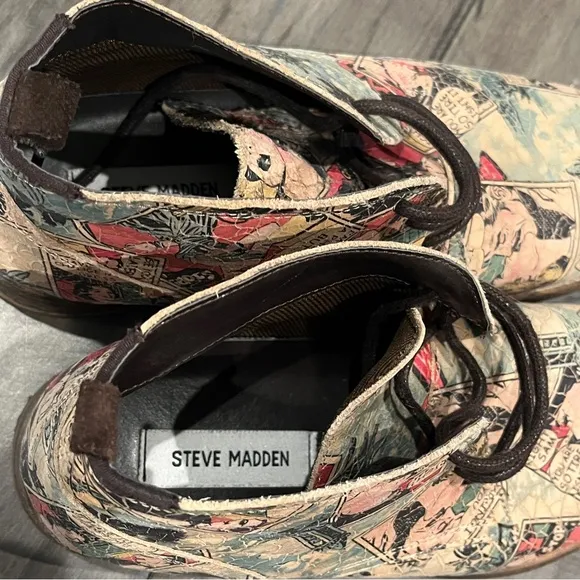 Steve Madden Comic Strip Print Boots - Size EU 42 (US Size 9)
