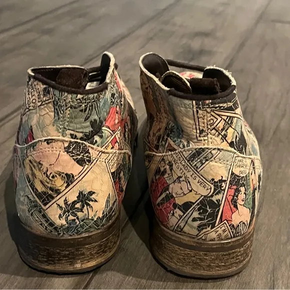 Steve Madden Comic Strip Print Boots - Size EU 42 (US Size 9)