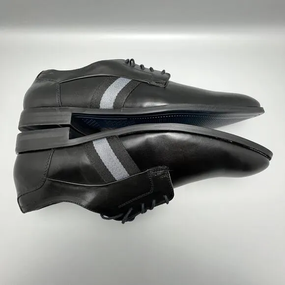 Steve Madden Eager Black Leather Upper Plain Toe Derby Dress Shoes Mens 13