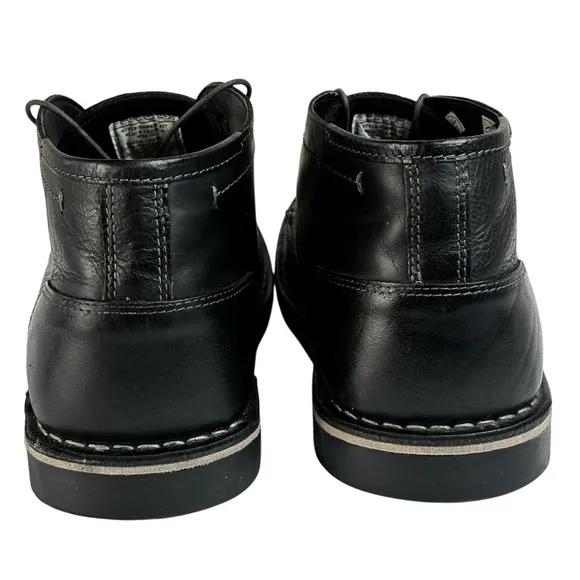 Steve Madden Harken Men's Black Leather Chukka Ankle Boots Size 12