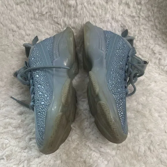 Steve Madden Maxima Blue Rhinestone Embellished slip on Sneakers Size9.5M