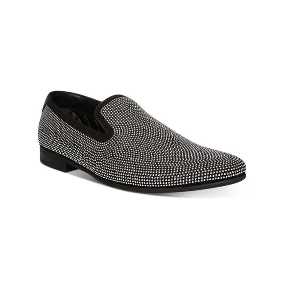 STEVE MADDEN Mens Black Mezmoryz Almond Toe Slip On Slippers Shoes 10 M