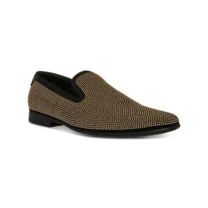 STEVE MADDEN Mens Black Studded Mezmoryz Almond Toe Slip On Slippers Shoes 9 M