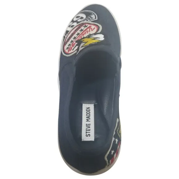 Steve Madden Mens Wasdin Slip-On Sneakers Fabric