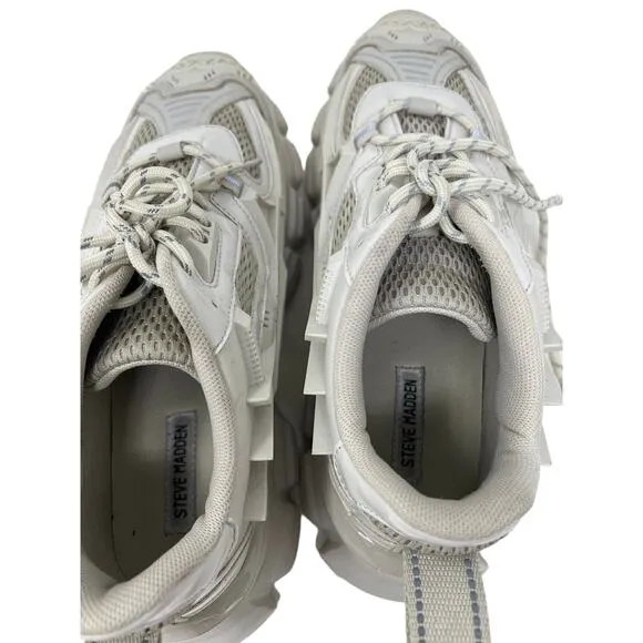 Steve Madden White on White Quantum Sneakers Mens 11