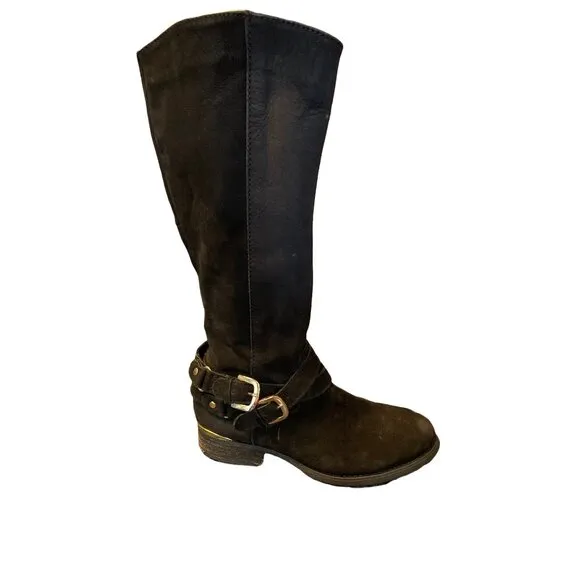Steve Madden Women’s Amill Black Leather Riding Boots size 6.5