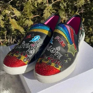 Steve Madden Multi Color Slip On Sneakers