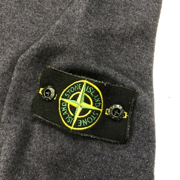 Stone Island Navy Blue Knit Pullover Lightweight Sweater Crewneck Sweatshirt M