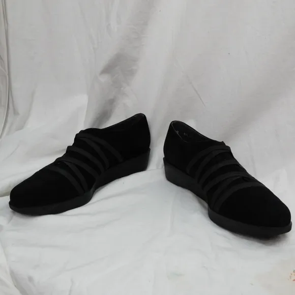 STUART WEITZMAN Black Suede Slip-on Sneakers, size 8.5M