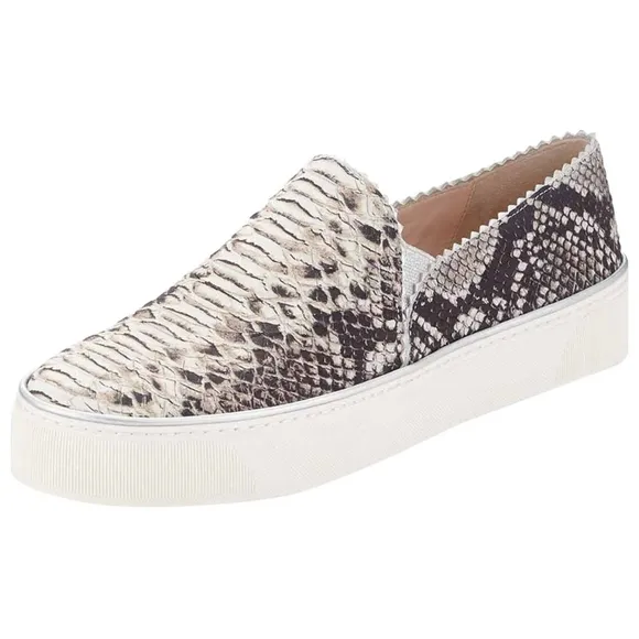 Stuart Weitzman Faux Snakeskin Slip On Sneakers