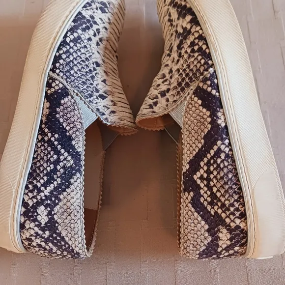 Stuart Weitzman Faux Snakeskin Slip On Sneakers