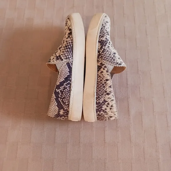 Stuart Weitzman Faux Snakeskin Slip On Sneakers