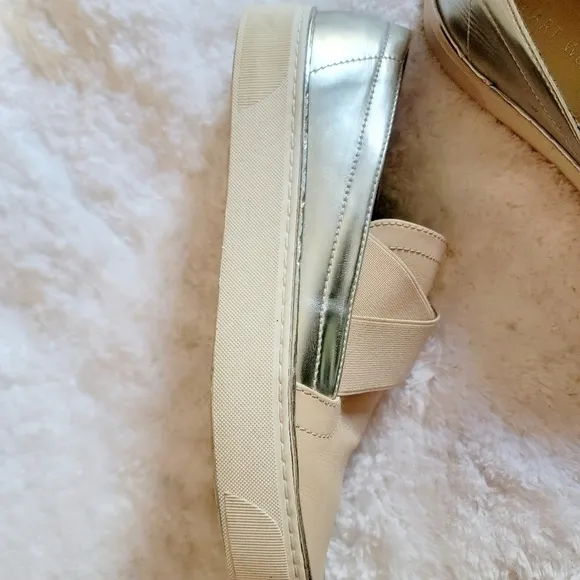 Stuart Weitzman Leather Slip-On Sneakers