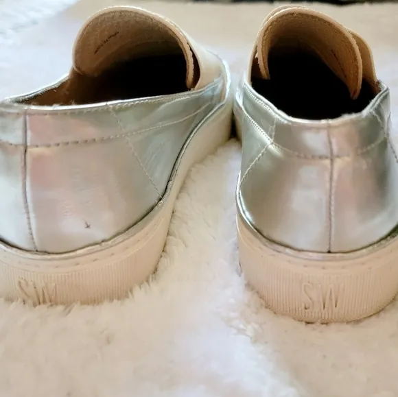 Stuart Weitzman Leather Slip-On Sneakers